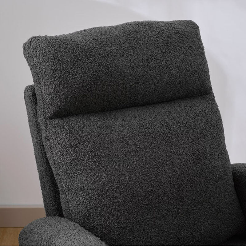 Modern Accent Rocking Chair Rocking Chair With Solid Wood Legs, Upholstered Nursery Glider Rocker, Comfy Armchair With Side Pocket, Living Room Lounge Arm Chair With High Backrest NO TEMU