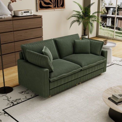 Modular Sectional Sofa,Deep Seat Couch For Living Room , 4 Pillow, Modern L-Shaped Sofa For Living Room Bedroom Apartment